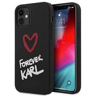 Karl Lagerfeld Silicone Forever Karl Case for iPhone 12 mini 5.4&quot; - black, Karl Lagerfeld