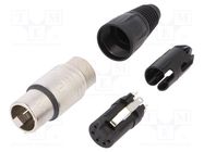 Connector: XLR; plug; female; PIN: 5; straight; for cable; soldering 