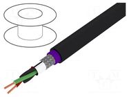Wire; BiT L2 BUS DB; 1x2x0.64mm; wire; Cu; Insulation: PVC; black BITNER