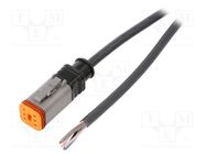 Connection lead; DT06-6S; PIN: 6; straight; 5m; plug; 48VAC; 8A; PUR PHOENIX CONTACT