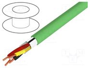 Wire; 2x2x0.8mm; EiB/KNX,data transmission; solid; Cu; PVC; green BITNER