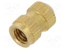 Threaded insert; brass; without coating; M3; BN 1045; L: 7mm BOSSARD