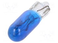 Filament lamp: automotive; W2x4.6d; T5; blue; 12V; 1.2W; VISIONPRO ELTA