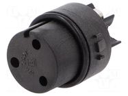 Connector: circular; female; PIN: 3; 10A; 250V; Mini Buccaneer; 1mm2 BULGIN