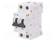Circuit breaker; 230/400VAC; Inom: 10A; Poles: 2; Charact: C; 15kA EATON ELECTRIC