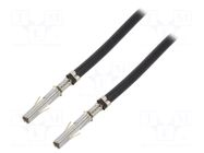 Cable with connectors; 0.3m; MLX female,both sides; 18AWG MOLEX