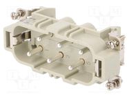 Connector: HDC; male; HSB; PIN: 6; 6+PE; size 6; 35A; 400V; 1.5÷6mm2 TE Connectivity