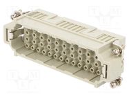 Connector: HDC; male; HEE; PIN: 46; 46+PE; size 8; w/o contacts; 16A TE Connectivity