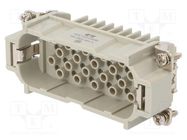 Connector: HDC; male; HD; PIN: 40; 40+PE; size 6; w/o contacts; 10A TE Connectivity