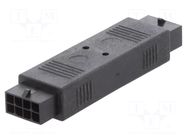 Connector: wire-wire; coupler; male; PIN: 8; Micro-Fit 3.0; Inom: 3A MOLEX