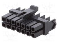 Plug; wire-board; female; Micro-Fit TPA; 3mm; PIN: 14; w/o contacts MOLEX