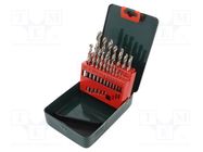 Drill set; for metal; high speed steel grounded HSS-G; 900N/mm2 METABO