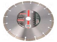 Diamond hole saw; Ø: 230mm; Øhole: 22.23mm; glaze,ceramic tile METABO