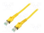 Patch cord; S/FTP; 6a; stranded; Cu; PUR; yellow; 15m; 27AWG; Cores: 8 HARTING