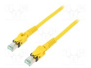 Patch cord; S/FTP; 6a; stranded; Cu; PUR; yellow; 2m; 27AWG; Cores: 8 HARTING