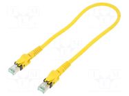 Patch cord; RJ45 plug movable left/right ±90°,both sides; 6a HARTING