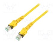 Patch cord; S/FTP; 6a; stranded; Cu; PUR; yellow; 7.5m; 27AWG HARTING