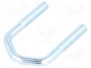 U-bolt; D; 1.25; steel; zinc; Thread len: 35mm; for antenna fixing DROMET