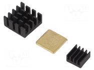 Heatsink; aluminium,black; aluminium,copper; 3pcs. DFROBOT