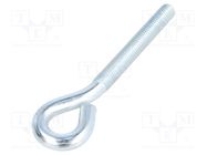 Hook; ring; steel; zinc; Thread len: 72mm; Overall len: 120mm DROMET