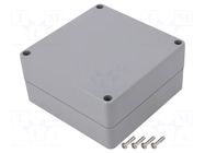 Enclosure: multipurpose; X: 120mm; Y: 120mm; Z: 60mm; ABS; dark grey GAINTA