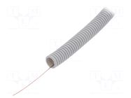 Protective tube; Size: 20; grey; L: 50m; with pilot wire; RKGL AKS ZIELONKA