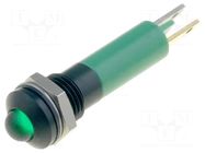 Indicator: LED; prominent; green; 24VDC; 24VAC; Ø8mm; IP67; ØLED: 5mm CML INNOVATIVE TECHNOLOGIES