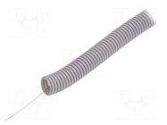 Protective tube; Size: 25; grey; L: 50m; with pilot wire; RKGL AKS ZIELONKA