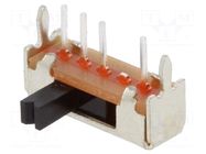 Switch: slide; Pos: 3; SP3T; 0.1A/12VDC; ON-ON-ON; THT; OS; -30÷70°C C&K