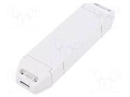 Enclosure: for power supplies; X: 44mm; Y: 163mm; Z: 24mm; ABS; grey MASZCZYK