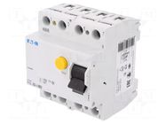 RCD breaker; Inom: 63A; Ires: 30mA; Max surge current: 630A; IP20 EATON ELECTRIC