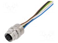 Connector: M12; socket; female; PIN: 5; A code-DeviceNet / CANopen LUMBERG AUTOMATION