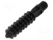 Peg; black; L: 350mm; Cable P-clips; 20pcs. AKS ZIELONKA