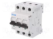 Circuit breaker; 230/400VAC; Inom: 10A; Poles: 3; Charact: B; 6kA EATON ELECTRIC