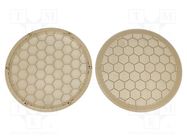 Loudspeaker grille; 165mm; Seat,VW; beige; 2pcs. 