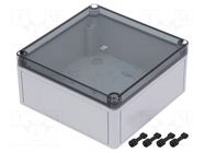 Enclosure: multipurpose; X: 180mm; Y: 182mm; Z: 90mm; PK; light grey RITTAL