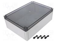 Enclosure: multipurpose; X: 180mm; Y: 254mm; Z: 90mm; PK; light grey RITTAL