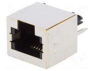 Connector: RJ12; socket; PIN: 6; shielded; 6p6c; THT; straight ENCITECH