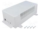 Enclosure: for power supplies; X: 112mm; Y: 222mm; Z: 72mm; ABS; grey MASZCZYK