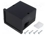 Enclosure: panel; X: 72mm; Y: 72mm; Z: 55mm; ABS; black; screwed MASZCZYK