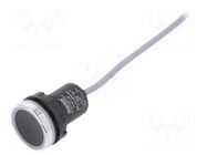 Switch: capacitive; 22mm; Lead length: 1m; black and silver; SCB EMAS