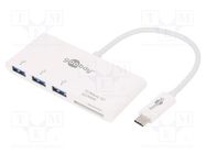 Adapter; USB 3.0; 0.15m; white; white Goobay