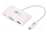 Adapter; USB 3.0; 0.15m; white; Full HD 1080p; 60W GOOBAY