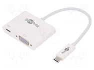 Adapter; USB 3.0; 0.15m; white; Full HD 1080p; 60W GOOBAY