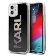 Karl Lagerfeld KLHCP12SKLMLBK iPhone 12 mini 5,4" czarny/black hardcase Karl Logo Glitter, Karl Lagerfeld