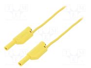 Test lead; 16A; banana plug 4mm,both sides; Len: 1m; yellow SCHÜTZINGER