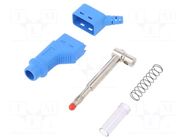 Connector: 4mm banana; plug; 32A; 600V; blue; 2.5mm2 STÄUBLI