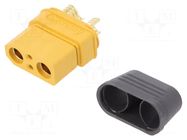 Connector: DC supply; plug; female; XT90; 40A; 500V; PIN: 4; straight AMASS