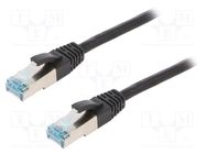 Patch cord; S/FTP; 6a; stranded; Cu; PUR; black; 1m; 27AWG; IP20 LOGILINK