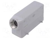 Enclosure for connectors: HDC; size 104.27; for cable; angled ILME